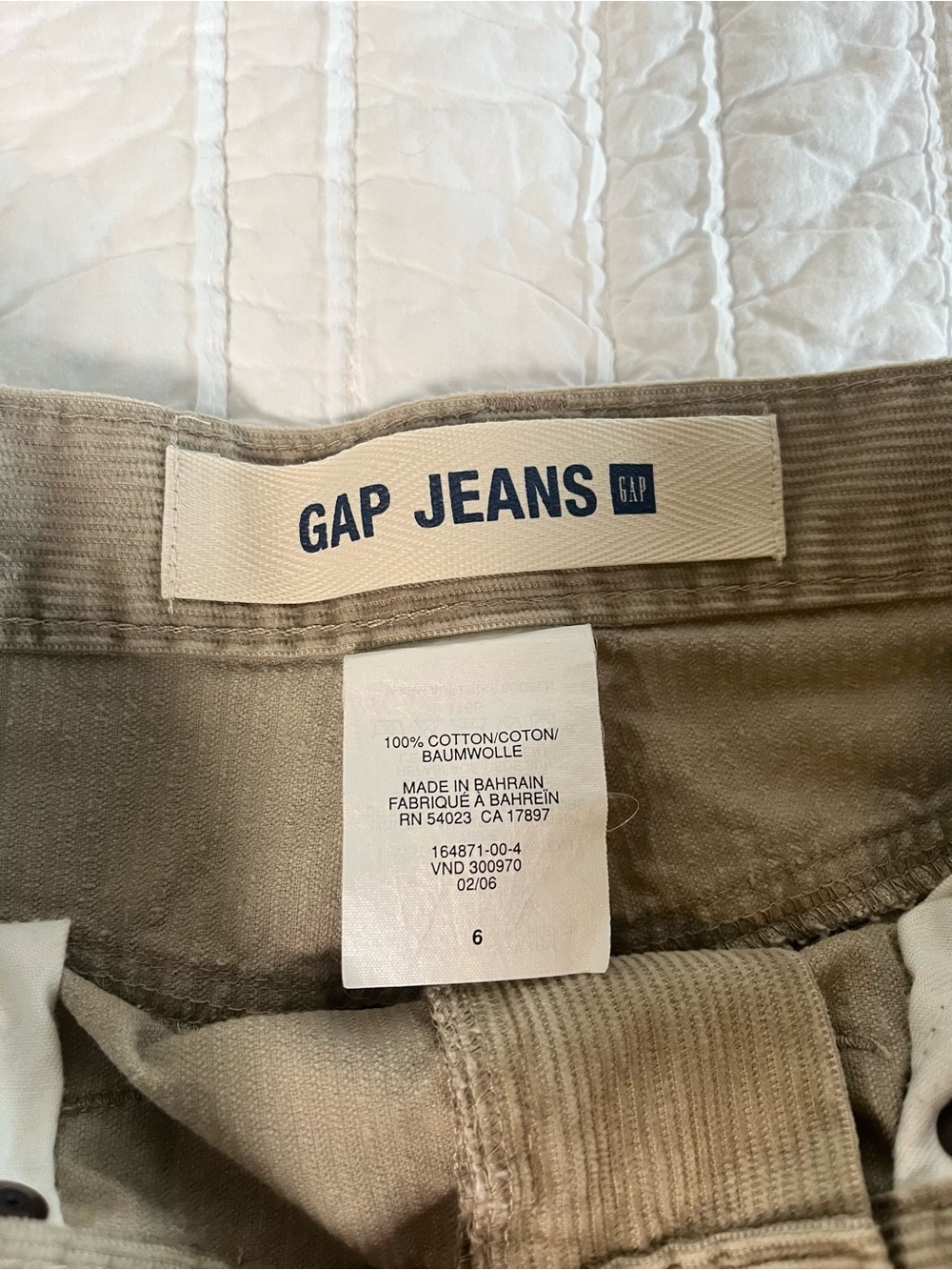 Vintage Y2K Gap 100% Cotton Corduroy Midi Skirt - Neutral Tan - Picture 5 of 8
